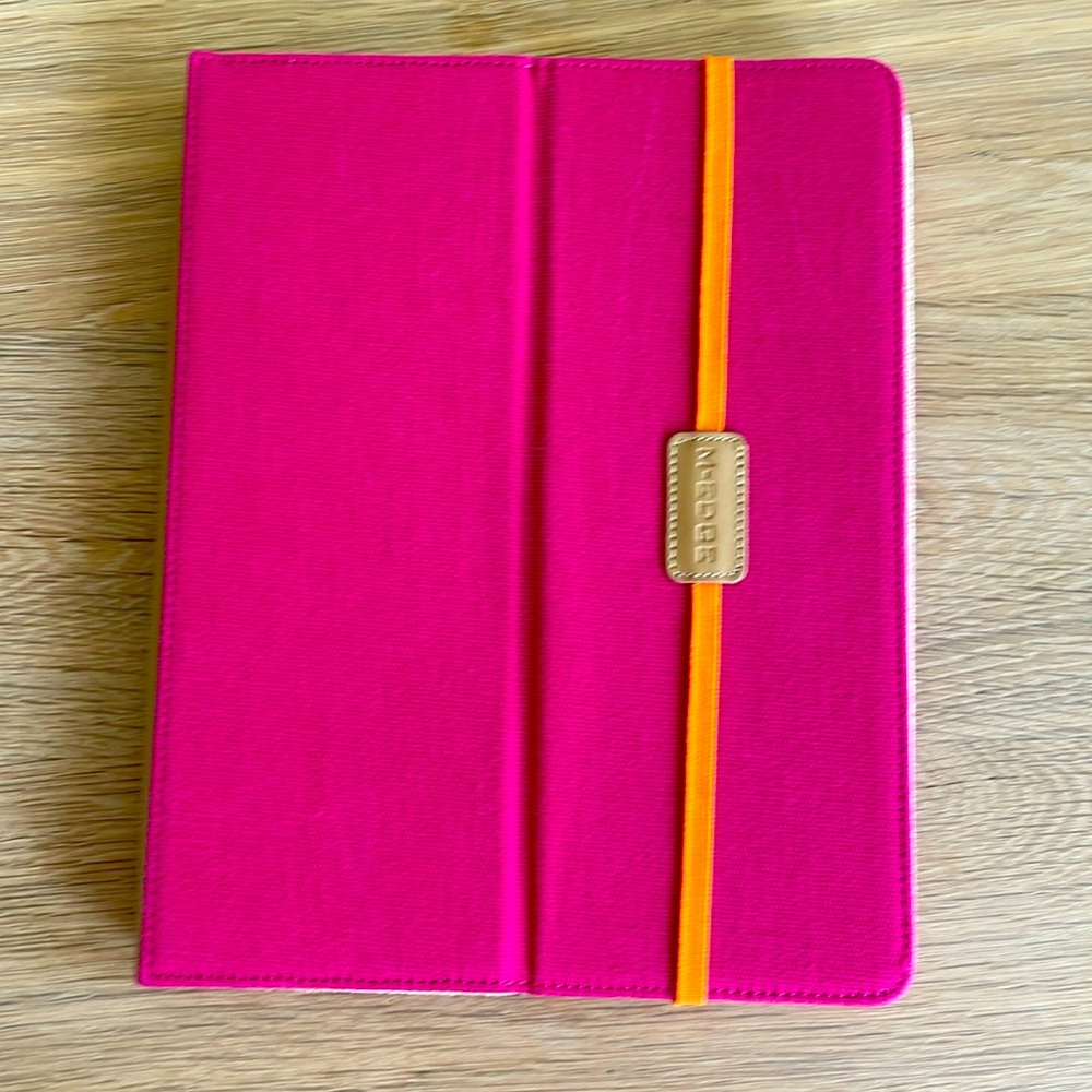 M-EDGE TABLET CASE, Barbie Pink with Orange Elastic Strap